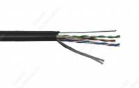 LC3-C5E04-159 ITK Каб. U/UTP кат.5E 4х2х24AWG, LDPE трос 1,2мм, 305м чер.