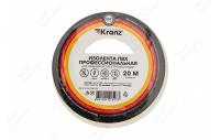 KR-09-2801 Изолента ПВХ профессиональная KRANZ 0.18 х 19 мм х 20 м, белая, упаковка 10 роликов
