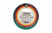 KR-09-2203 Изолента ПВХ KRANZ 0.13х19 мм, 25 м, зеленая упаковка 5 роликов