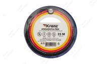 KR-09-2105 Изолента ПВХ KRANZ 15 мм х 25 м, синяя, упаковка 5 роликов