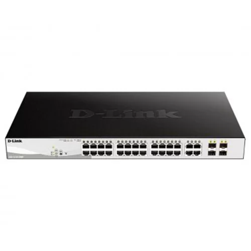 Коммутатор D-Link DGS-1210-28MP/F3A 24G 24PoE+ 370W настраиваемый