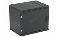 Шкаф телекоммуникационный настенный разборный черный 19”,9U(600x650), ШТ-НСр-9U-600-650-М-Ч дверь металл ССД