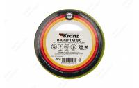 KR-09-2207 Изолента ПВХ KRANZ 0.13х19 мм, 25 м, желто-зеленая упаковка 5 роликов