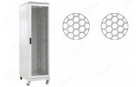 Шкаф телекоммуникационный напольный 19",33U(800x1000), ШТ-НП-33U-800-1000-ПП, передняя и задняя дверь перфорированная ССД