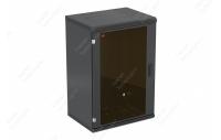 Шкаф телекоммуникационный настенный разборный черный 19”,18U(600x650), ШТ-НСр-18U-600-650-С-Ч дверь стекло ССД
