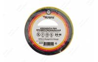 KR-09-2807 Изолента ПВХ KRANZ профессиональная, 0.18х19 мм, 20 м, желто-зеленая упаковка 10 роликов