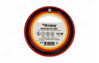 KR-09-2004 Изолента ПВХ KRANZ 0.13х15 мм, 10 м, красная упаковка 10 роликов