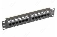 04-0025 Патч-панель 10", 1U, 12 портов RJ-45, категория 5e, Dual IDC  REXANT