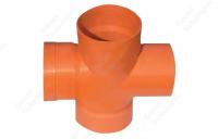 022200 Крестообразное соединение для двустенных труб 90°, полипропилен, d=200мм