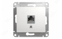 Розетка 1xRJ45 Cat.5 Schneider Electric GLOSSA, белый