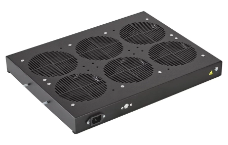 Вентиляторный модуль , 6 вентилятора с термодатчиком 35С ВМ-6-19"-Ч черный ССД