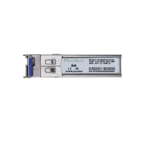 Модуль SFP WDM 155 Мбит/с, 20 км, 1310/1550 нм, SMF, LC