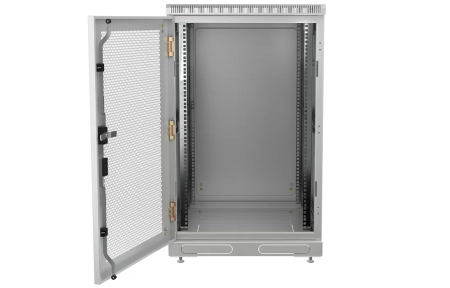 Шкаф телекоммуникационный напольный 19",18U(600x800), ШТ-НП-18U-600-800-П, передняя дверь перфорированная ССД