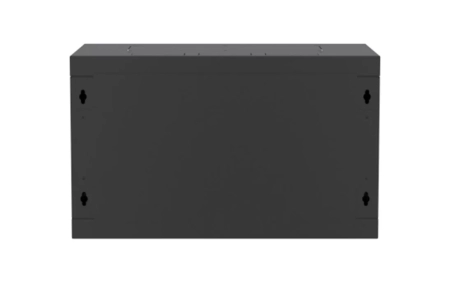 Шкаф телекоммуникационный настенный разборный черный 19”,6U(600x450), ШТ-НСр-6U-600-450-С-Ч дверь стекло ССД