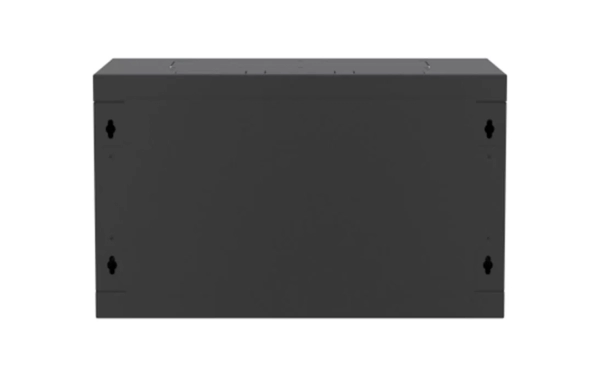 Шкаф телекоммуникационный настенный разборный черный 19”,6U(600x450), ШТ-НСр-6U-600-450-С-Ч дверь стекло ССД