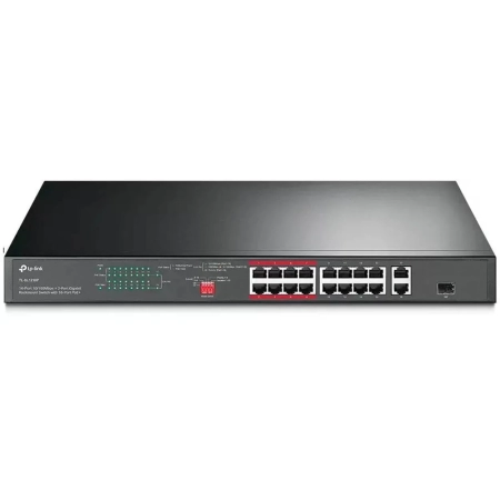 Коммутатор TP-Link TL-SL1218P 16x100Mb 1G 16PoE+ 150W неуправляемый