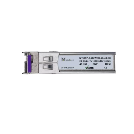 Модуль SFP WDM 2,5 Гбит/с, 40 км, 1490/1550 нм, SMF, LC