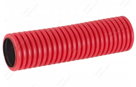 PR15.0069 Труба гофрированная двустенная ПНД жесткая тип 450 (SN12) красная д110 6м (36м/уп) Промрукав
