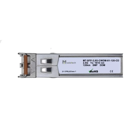 Модуль SFP CWDM 2.5 Гбит/с, 120 км, 1610 нм, SMF, LC