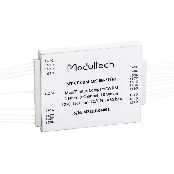 Mux CompactCWDM, 9-канальный, 1270-1610 нм одноволоконный, Small box