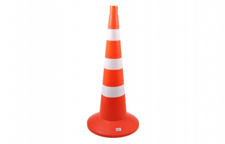 Конус сигнальный КС 3.4 с 3 белыми полосами