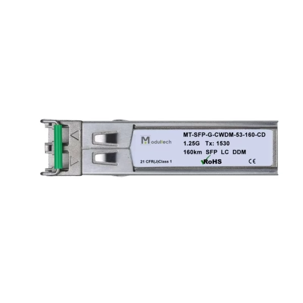 Модуль SFP CWDM 1.25 Гбит/с, 160 км, 1530 нм, SMF, LC