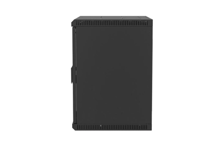 Шкаф телекоммуникационный настенный разборный черный 19”,15U(600x350), ШТ-НСр-15U-600-350-П-Ч дверь перфорированная ССД