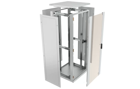 Шкаф телекоммуникационный напольный 19",42U(600x1000), ШТ-НП-42U-600-1000-П, передняя дверь перфорированная ССД