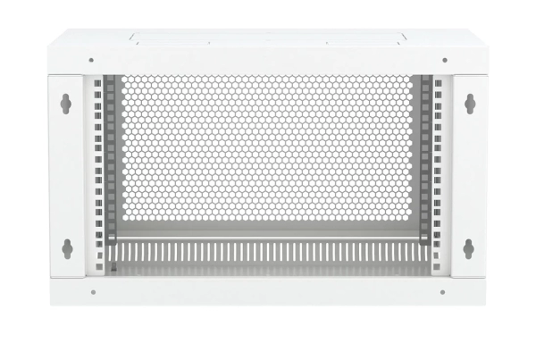 Шкаф телекоммуникационный настенный разборный 19”,6U(600x550), ШТ-НСр-6U-600-550-П дверь перфорированная ССД