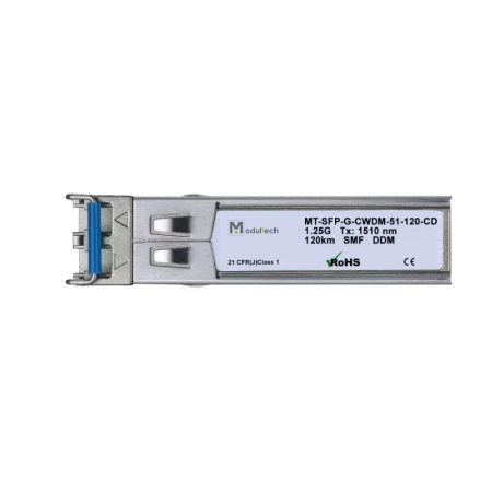 Модуль SFP CWDM 1,25 Гбит/с, 120 км, 1510 нм, SMF, LC