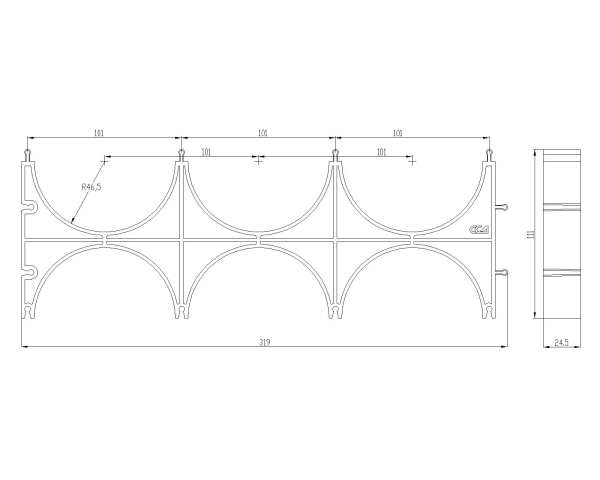 Кластер ССД-Пайп OD 90 мм  тройной