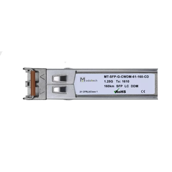 Модуль SFP CWDM 1.25 Гбит/с, 160 км, 1610 нм, SMF, LC
