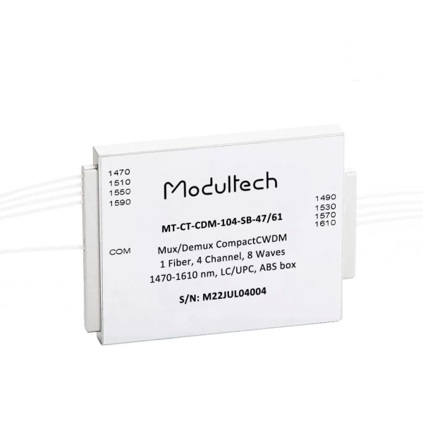 Mux CompactCWDM, 4-канальный, 1470-1610 нм одноволоконный, Small box
