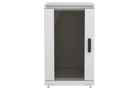 Шкаф телекоммуникационный напольный 19",18U(600x600), ШТ-НП-18U-600-600-С, передняя дверь стекло ССД