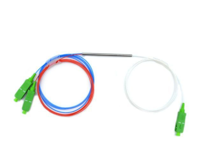 Оптический сплиттер FBT 1х2, 85/15, SM, 0.9mm, 1M, гильза, 1310/1550, SC/APC