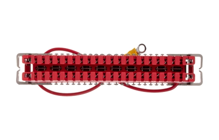 Плинт заземления универсальный ПВТ 10 пар, красный