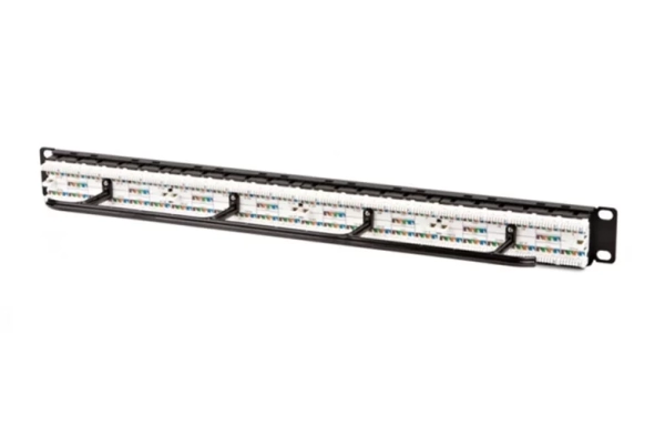 32809 Hyperline PPHD-19-48-8P8C-C5e-110D Патч-панель высокой плотности 19", 1U, 48 портов RJ-45, категория 5e, Dual IDC