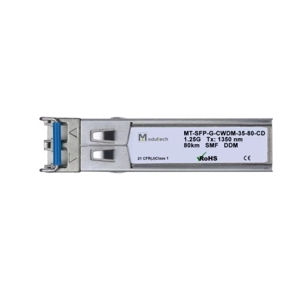 Модуль SFP CWDM 1,25 Гбит/с, 80 км, 1350 нм, SMF, LC