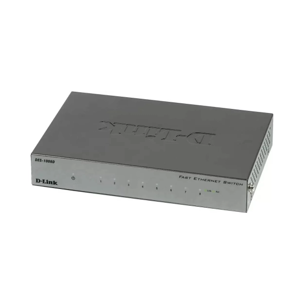Коммутатор D-Link DES-1008D, 8 портов 10/100Base-T неуправляемый