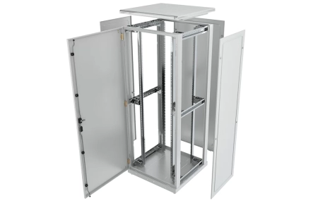 Шкаф телекоммуникационный напольный 19",47U(800x1000), ШТ-НП-47U-800-1000-М, передняя дверь металл ССД