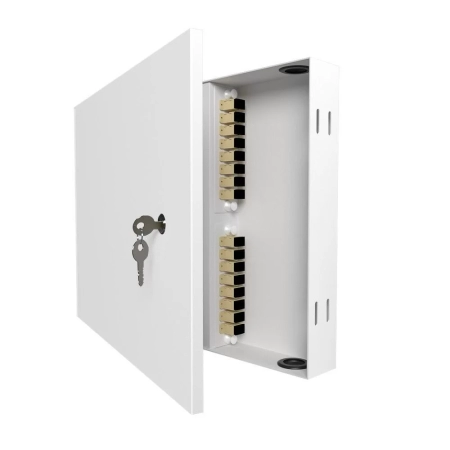 Шкаф кроссовый оптический настенный ШКОН, 16, MM, укомплектованный 16 SC/PC