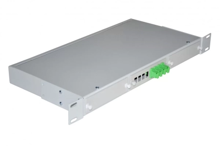 Шкаф кроссовый оптический стоечный ШКОС, 19", 1U, 24 SM, укомплектованный 4 SC/APC