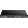Коммутатор D-Link DGS-1250-52XMP/A1A 48G 4SFP+ 48PoE+ 370W управляемый
