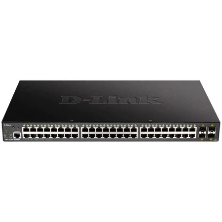 Коммутатор D-Link DGS-1250-52XMP/A1A 48G 4SFP+ 48PoE+ 370W управляемый