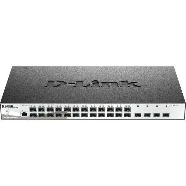 Коммутатор D-Link DGS-1210-28XS/ME, 24 порта SFP 100/1000Base-X , 4 порта SFP+ 10GBase-X управляемый