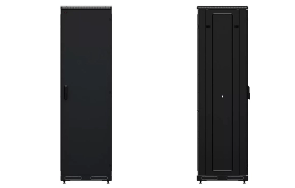 Шкаф телекоммуникационный напольный 19", 42U(800x800), ШТ-НП-М-42U-800-800-М-Ч, передняя дверь металл, черный ССД