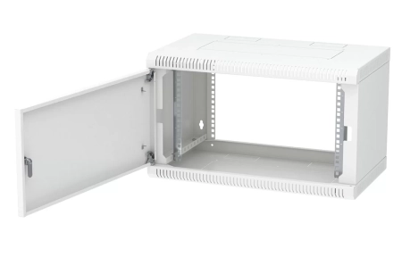 Шкаф телекоммуникационный настенный разборный 19”,6U(600x450), ШТ-НСр-6U-600-450-М дверь металл ССД