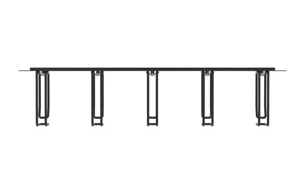 Органайзер кабельный горизонтальный с двойными  проволочными кольцами 19" ОКГКО-19"-1U