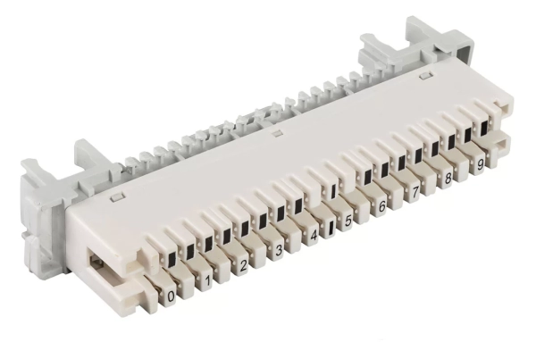 Плинт универсальный ПВТ-10Р-5е, 10 пар размыкаемые контакты 0...9