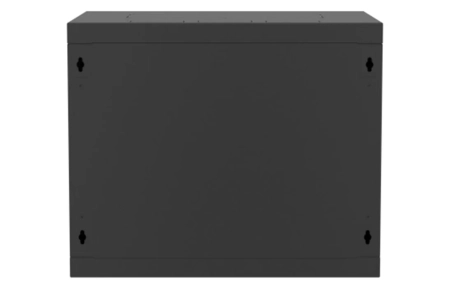 Шкаф телекоммуникационный настенный разборный черный 19”,9U(600x450), ШТ-НСр-9U-600-450-П-Ч дверь перфорированная ССД